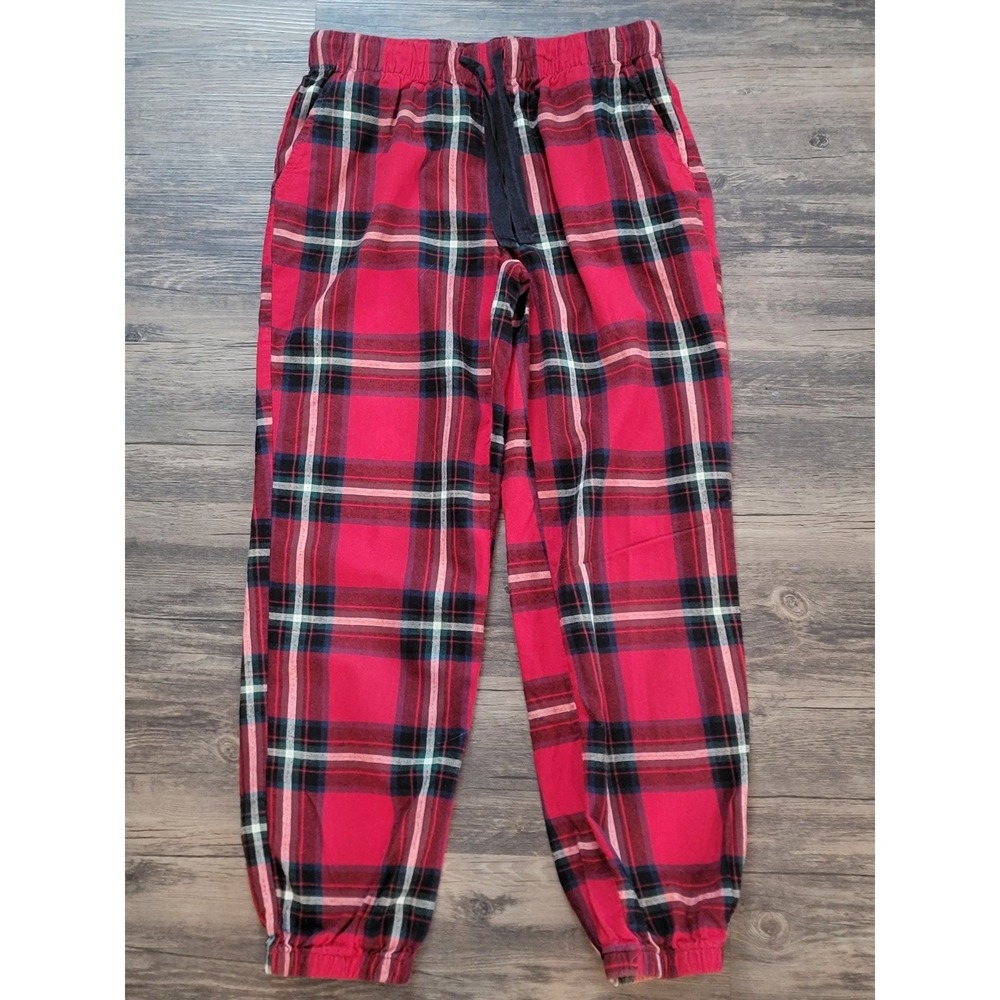 Stars Above Perfectly Cozy Flannel Pajama Pants Red Plaid Joggers XS